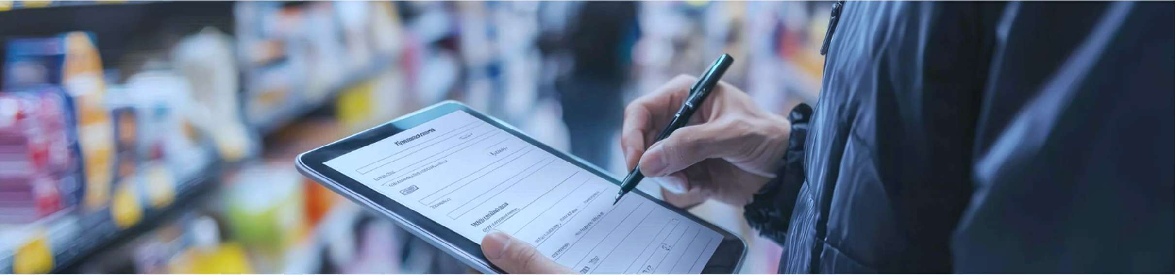 Quality inspector recording an audit checklist
